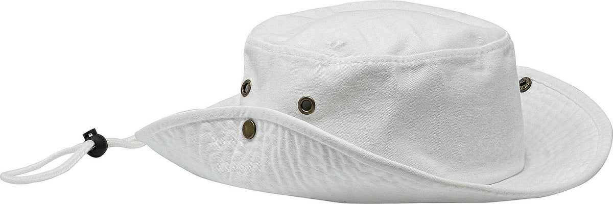 Cobra Cap Aus-w Aussie Hat Garment Washed Cotton Twill - White