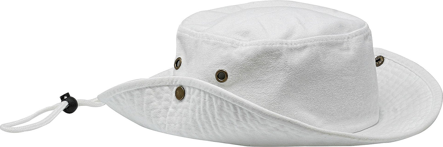 Cobra Cap Aus-w Aussie Hat Garment Washed Cotton Twill - White