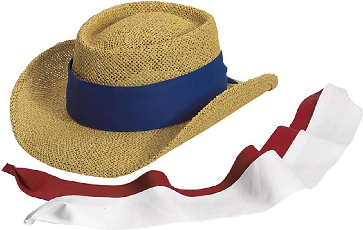 Cobra Cap Bb-ul Straw Hat Banner Bandunlooped - Red