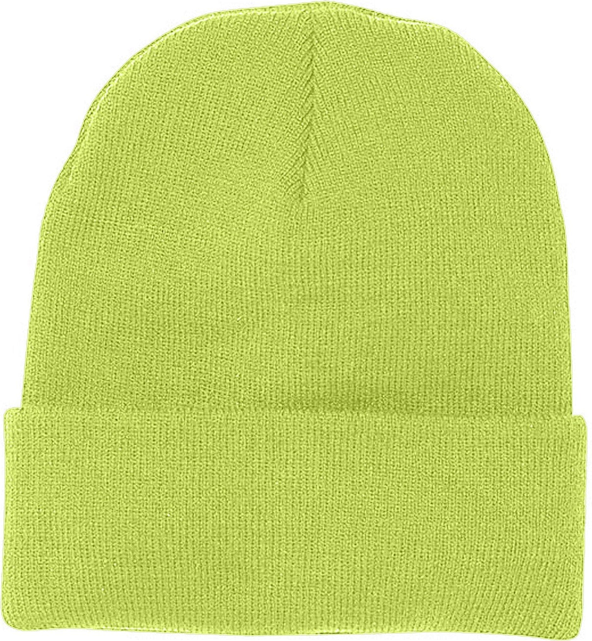 Cobra Cap Bean-l Knitted Beanie Long - Neon Yellow