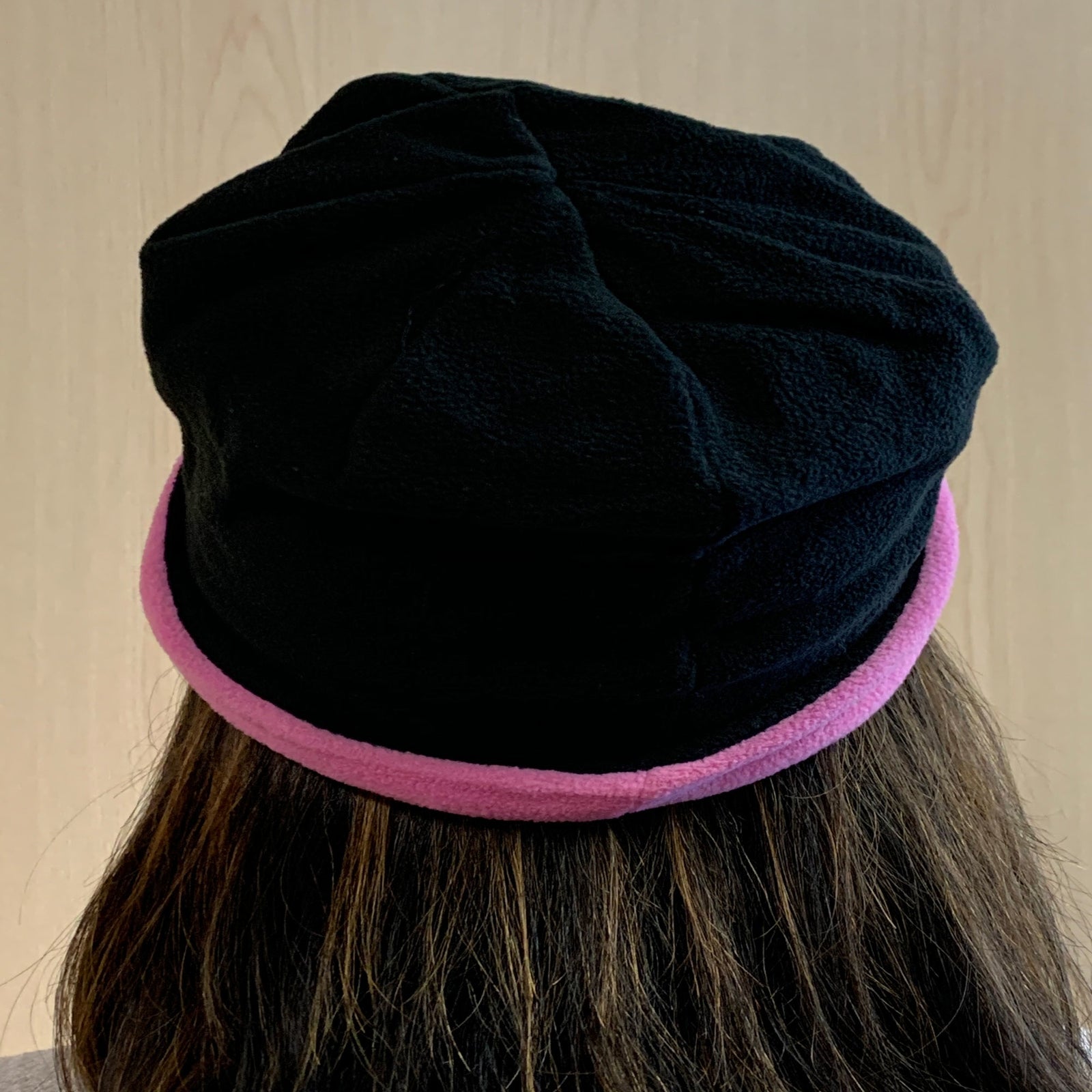 Cobra Cap Bean-r 9’’ Reversible Fleece Beanie - Black Charity Pink