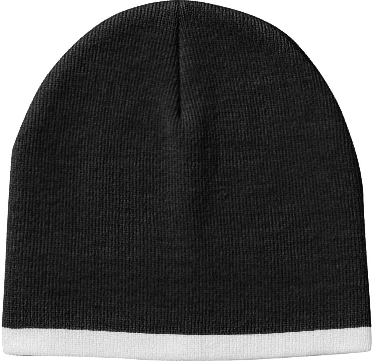 Cobra Cap Bean-s2 8’’ Beanie with Contrasting Trim - Black White