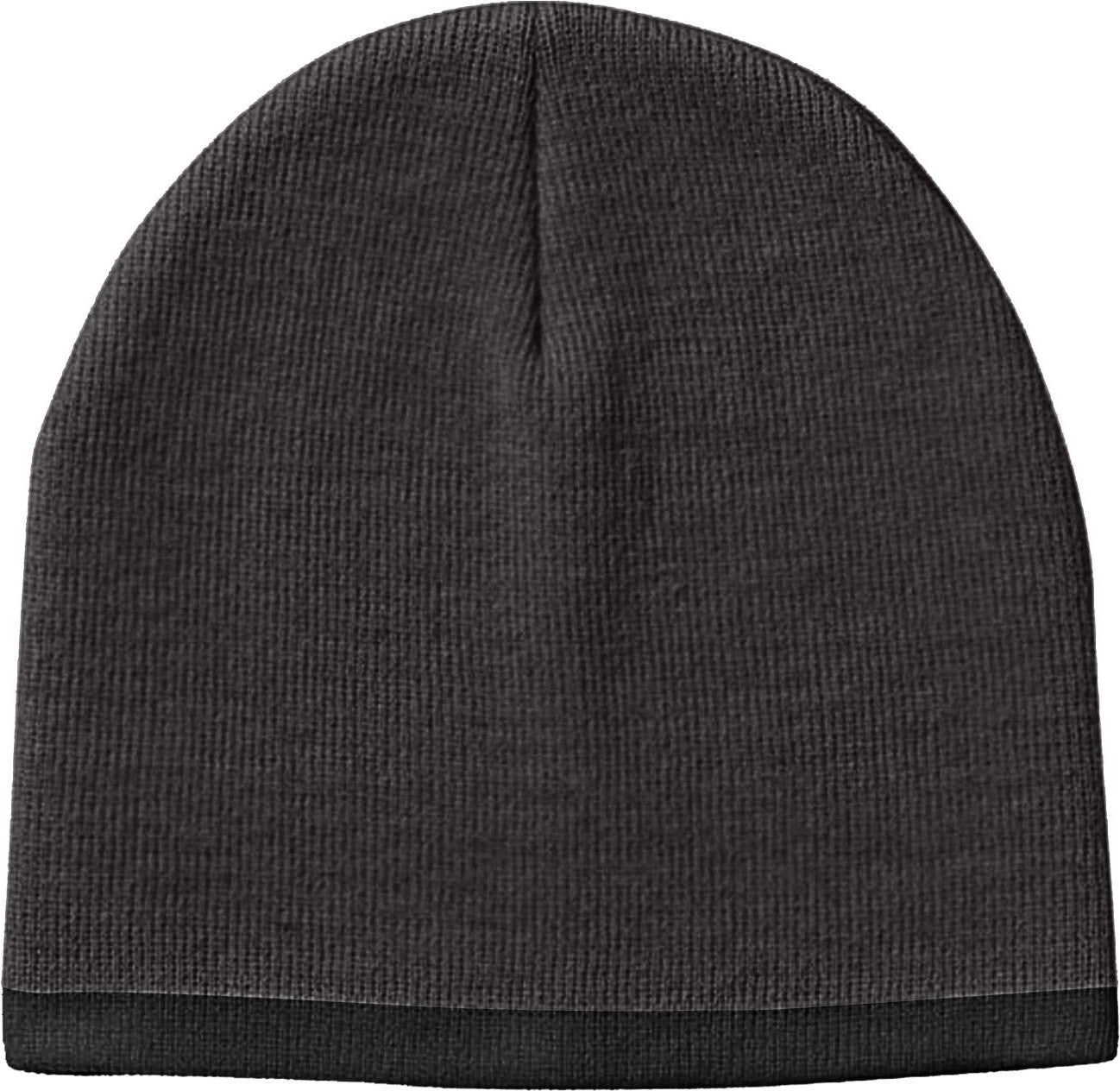 Cobra Cap Bean-s2 8’’ Beanie with Contrasting Trim - Charcoal Black
