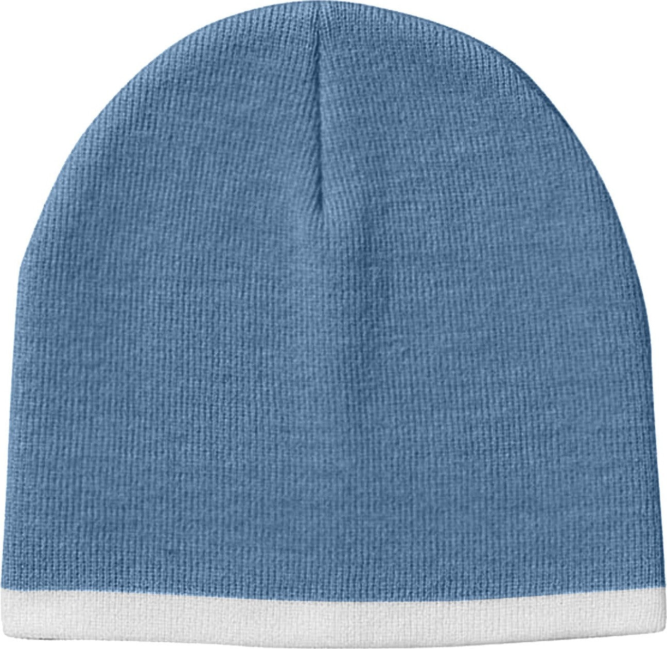 Cobra Cap Bean-s2 8’’ Beanie with Contrasting Trim - Columbia Blue White