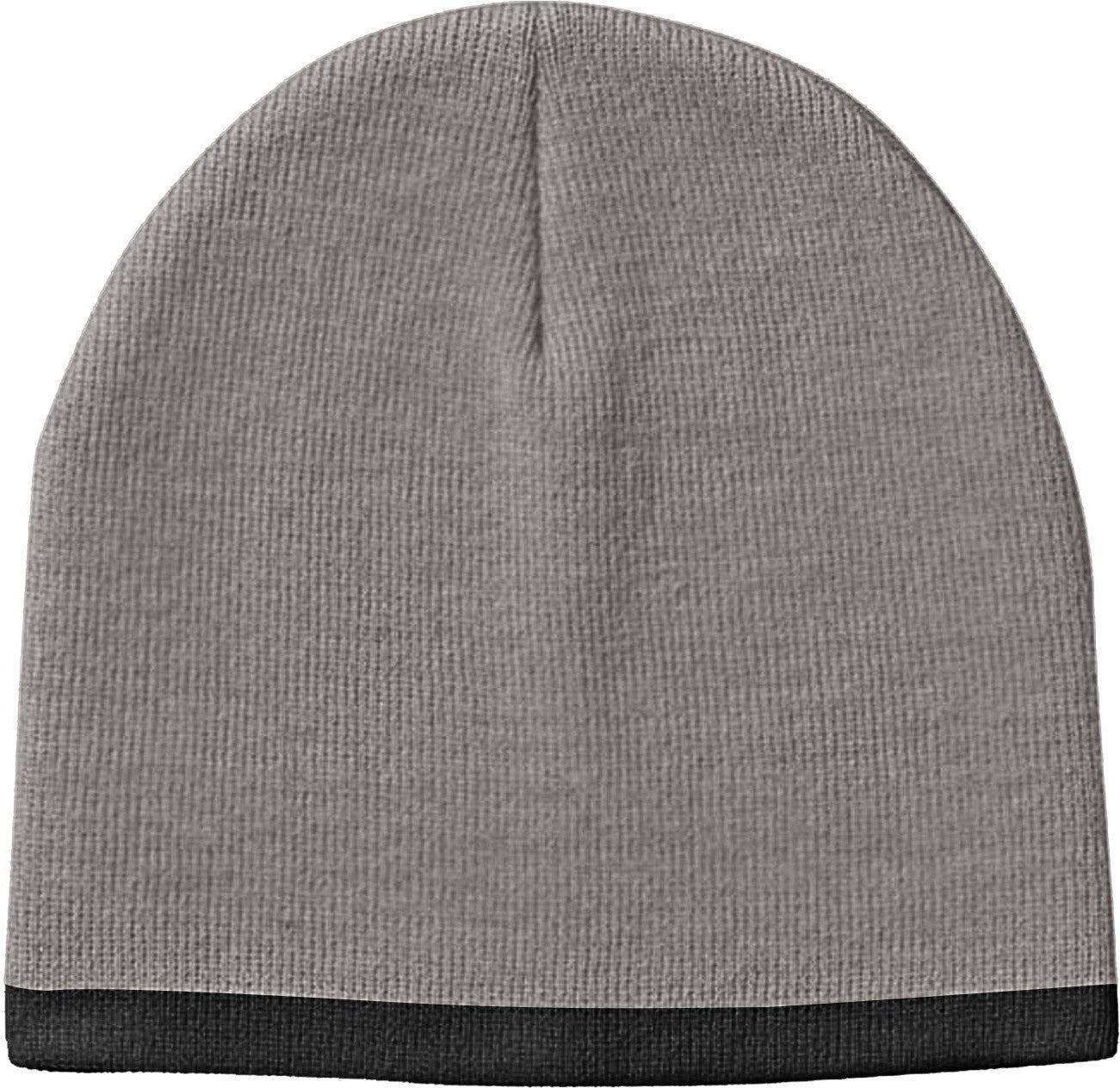 Cobra Cap Bean-s2 8’’ Beanie with Contrasting Trim - Gray Black