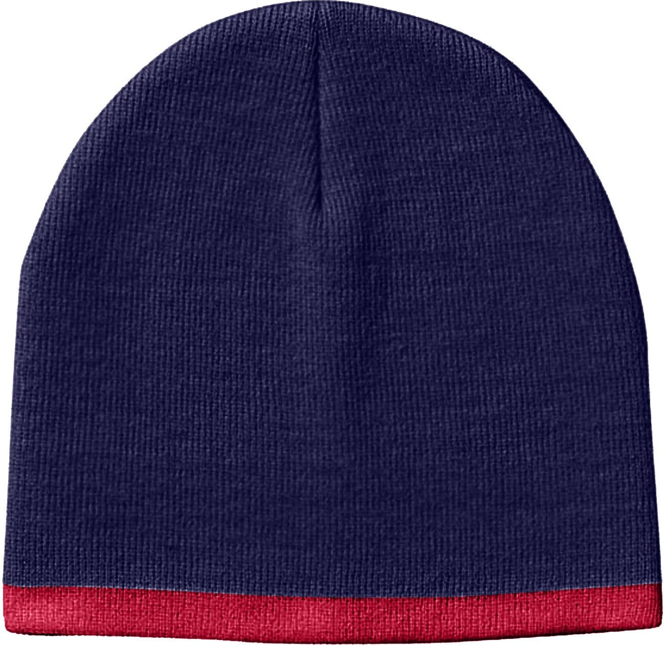 Cobra Cap Bean-s2 8’’ Beanie with Contrasting Trim - Navy Red