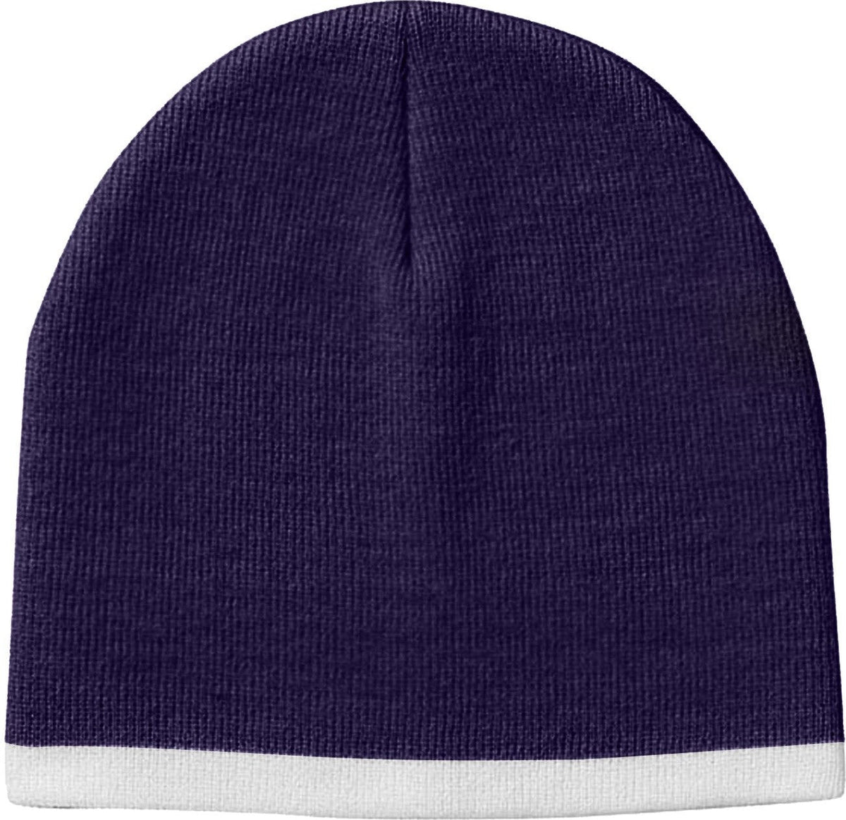 Cobra Cap Bean-s2 8’’ Beanie with Contrasting Trim - Navy White