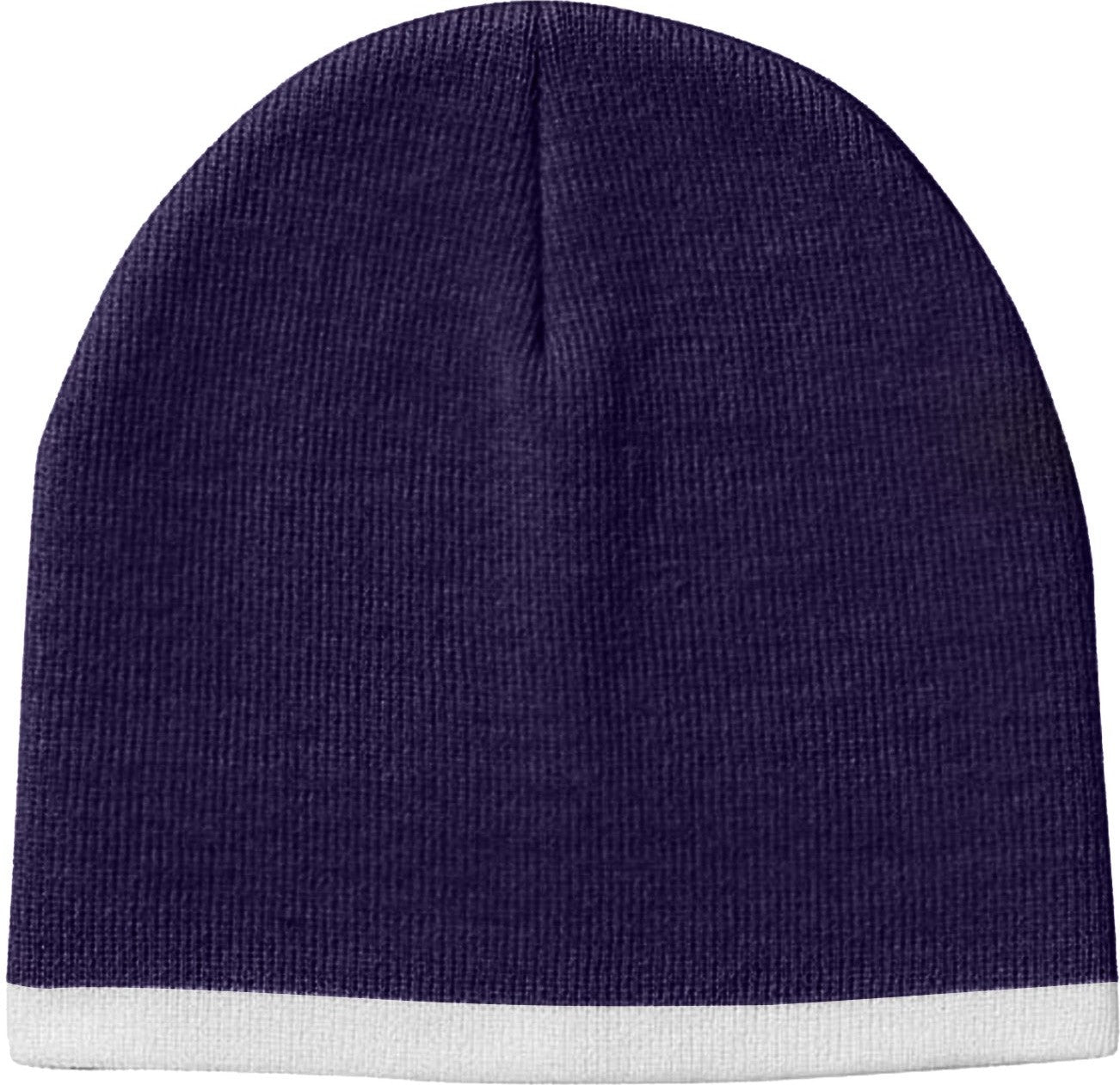 Cobra Cap Bean-s2 8’’ Beanie with Contrasting Trim - Navy White