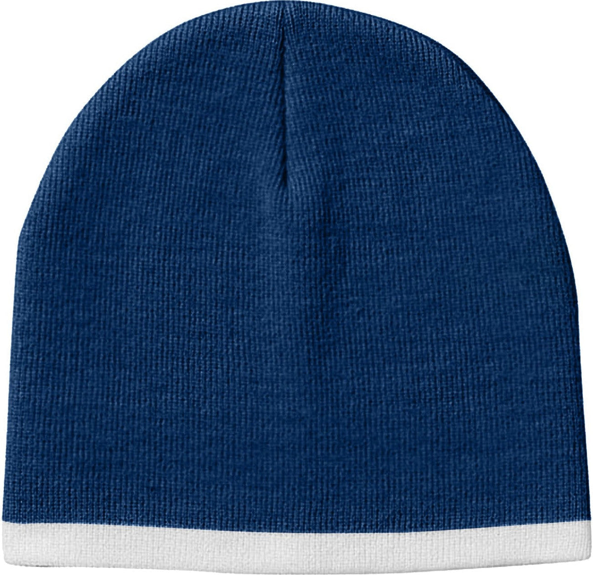 Cobra Cap Bean-s2 8’’ Beanie with Contrasting Trim - Royal White