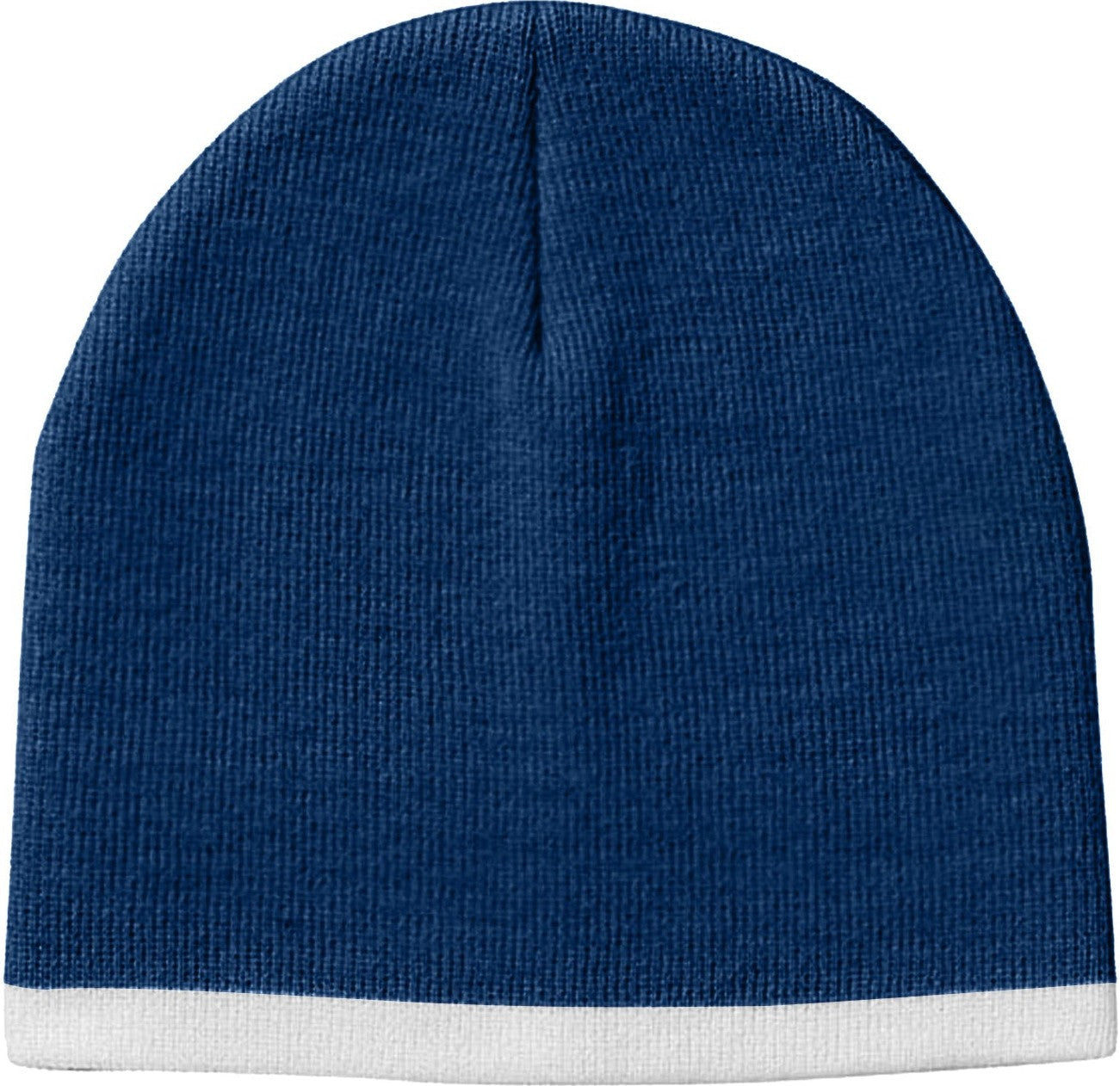 Cobra Cap Bean-s2 8’’ Beanie with Contrasting Trim - Royal White