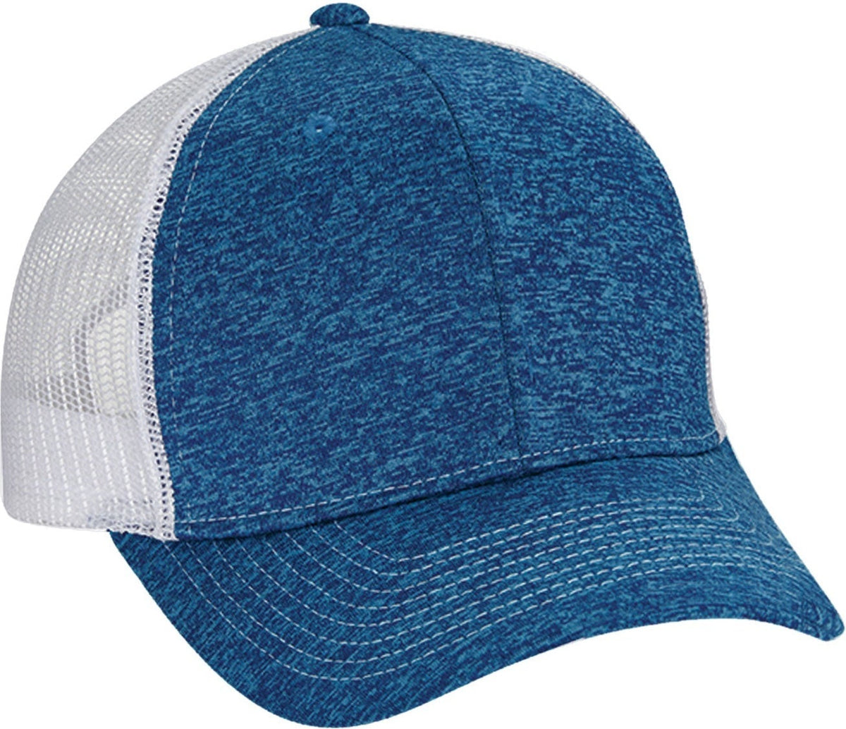 Cobra Cap Bj-6m 6 Panel Triblend Jersey Mesh - Navy White