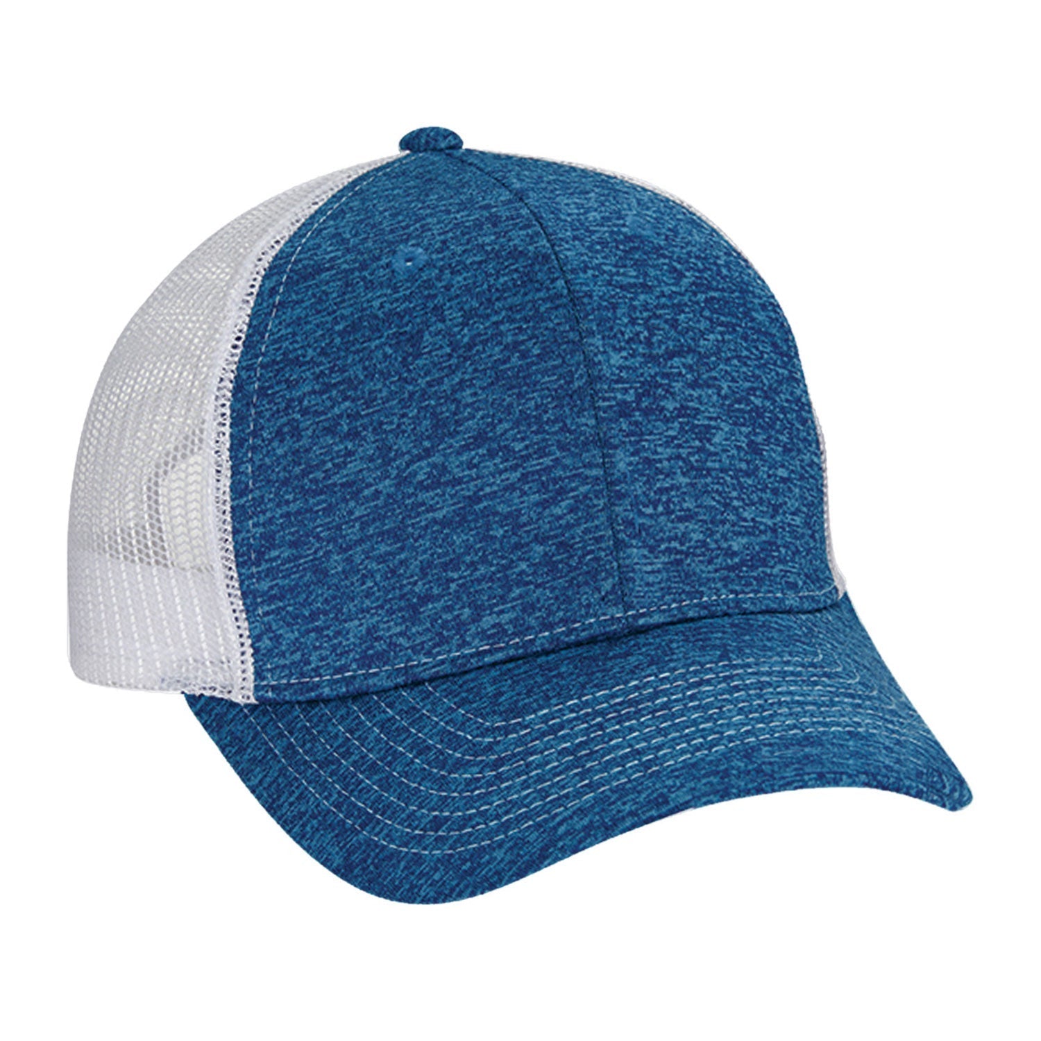 Cobra Cap Bj-6m 6 Panel Triblend Jersey Mesh - Navy White