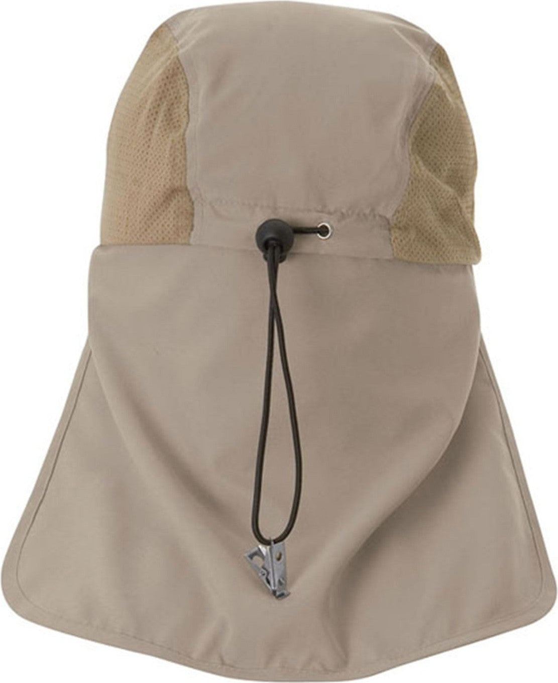 Cobra Cap Blk Sun Blocker with Neck Flap - Khaki