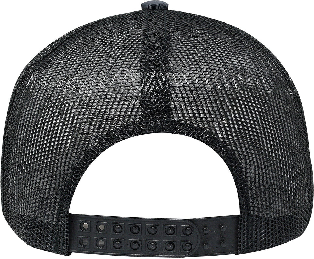 Cobra Cap C112 6 Panel Structured Poly/cotton Front Mesh Back - Charcoal Black