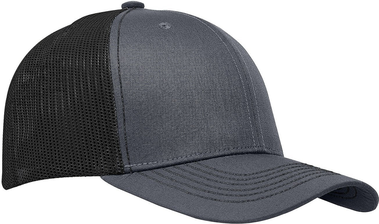 Cobra Cap C112 6 Panel Structured Poly/cotton Front Mesh Back - Charcoal Black