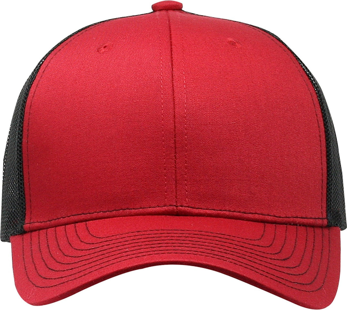 Cobra Cap C112 6 Panel Structured Poly/cotton Front Mesh Back - Cardinal Black