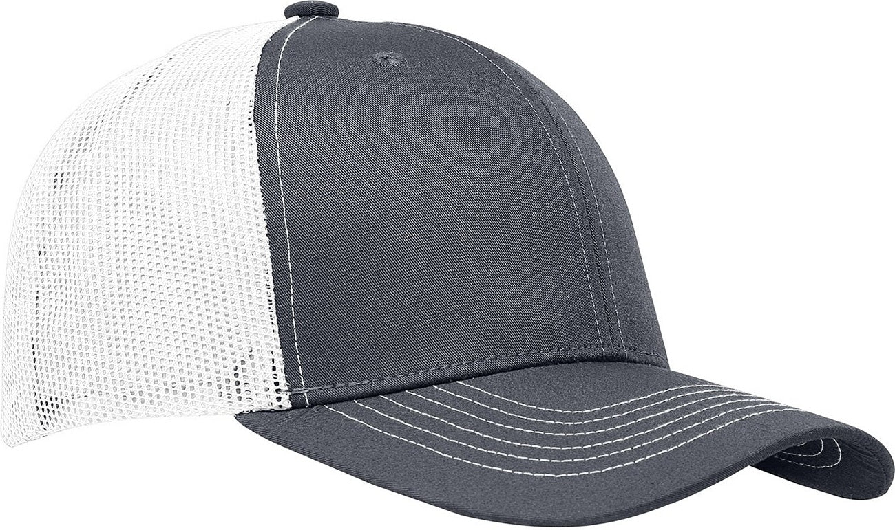 Cobra Cap C112 6 Panel Structured Poly/cotton Front Mesh Back - Charcoal White