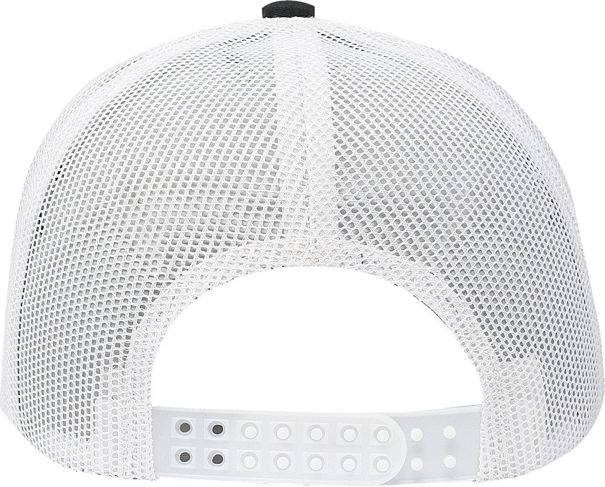 Cobra Cap C112 6 Panel Structured Poly/cotton Front Mesh Back - Black White