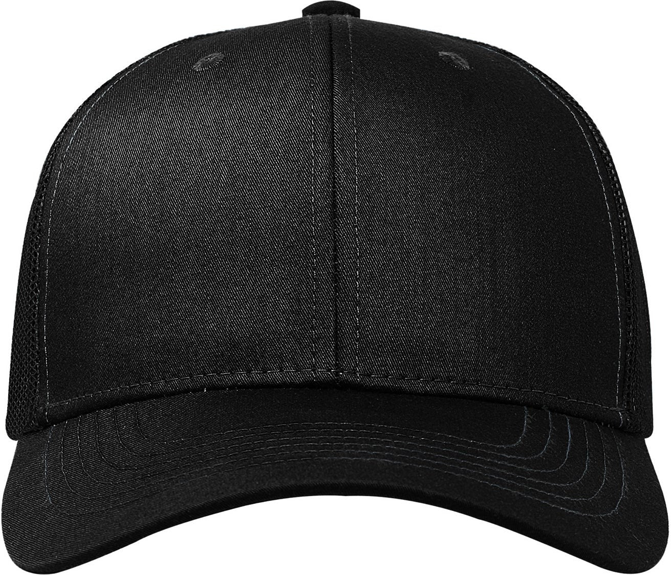 Cobra Cap C112 6 Panel Structured Poly/cotton Front Mesh Back - Black