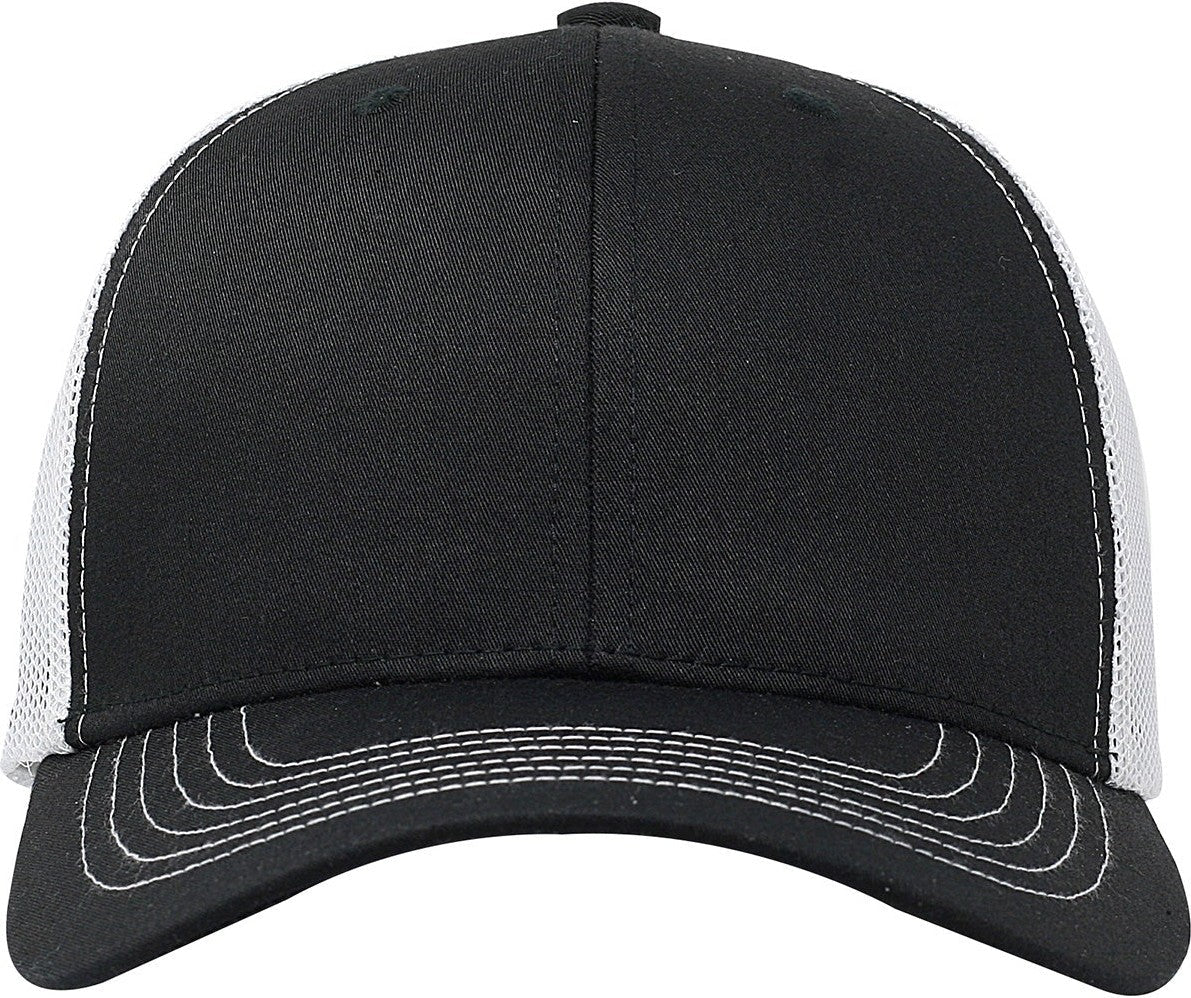 Cobra Cap C112 6 Panel Structured Poly/cotton Front Mesh Back - Black White