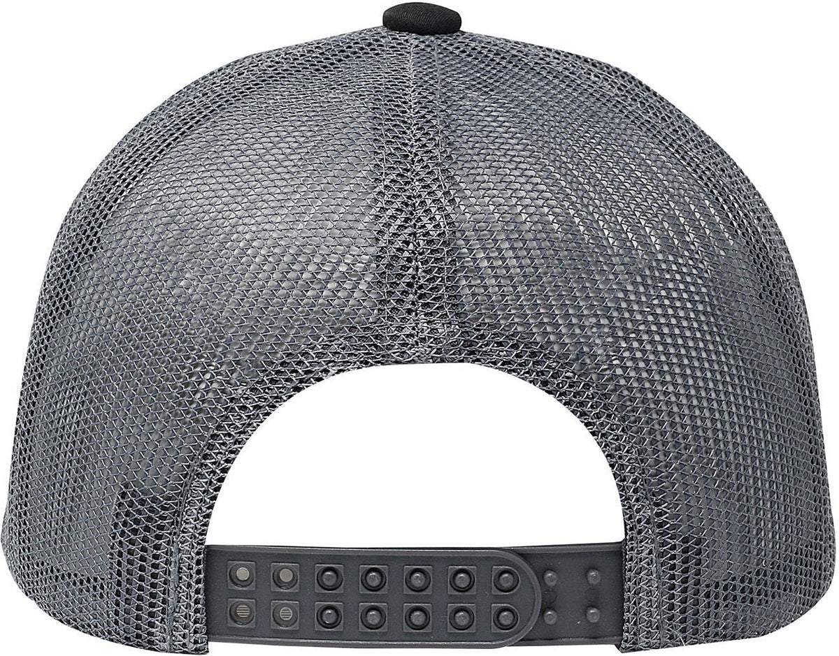 Cobra Cap C112 6 Panel Structured Poly/cotton Front Mesh Back - Black Charcoal