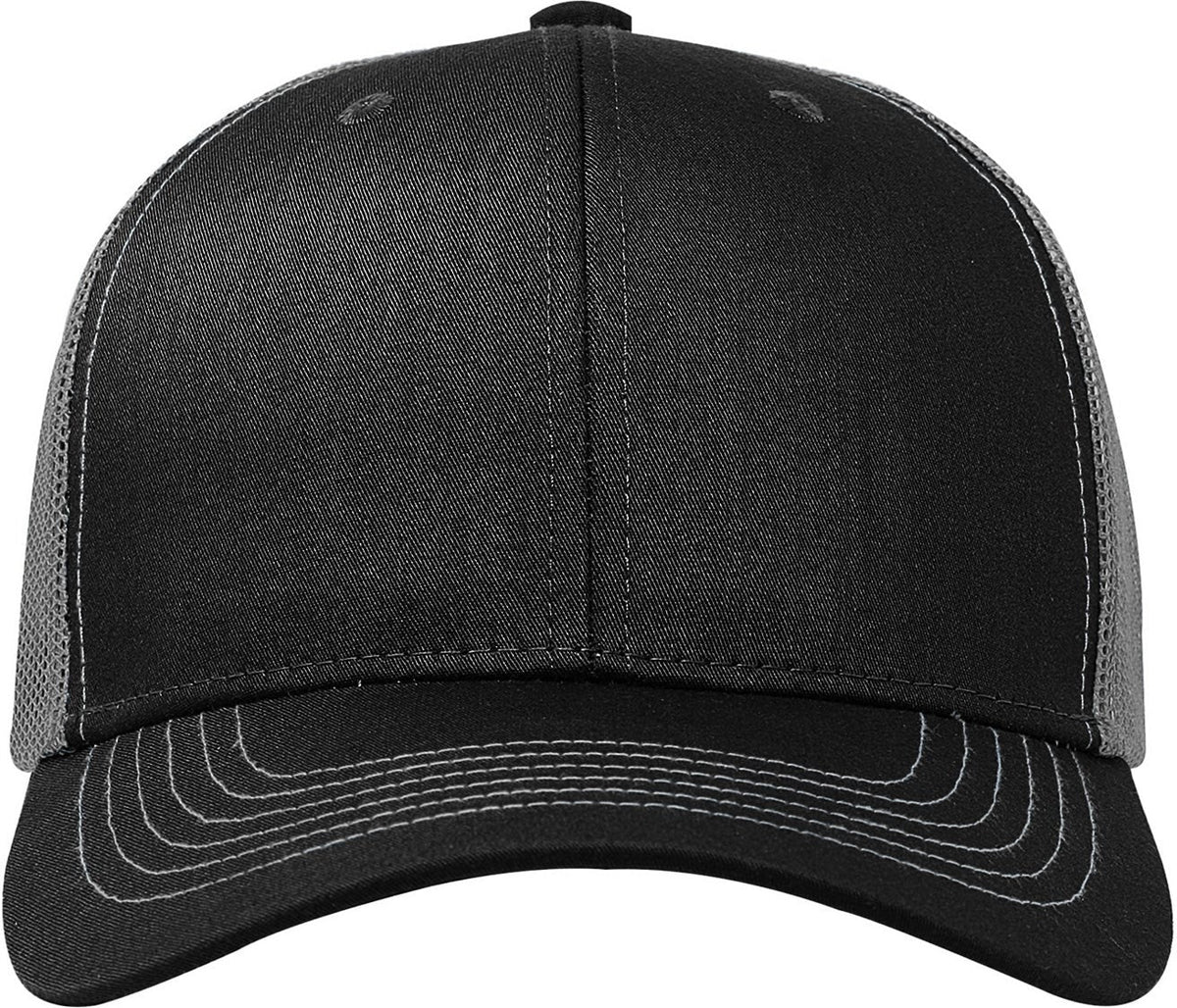Cobra Cap C112 6 Panel Structured Poly/cotton Front Mesh Back - Black Charcoal