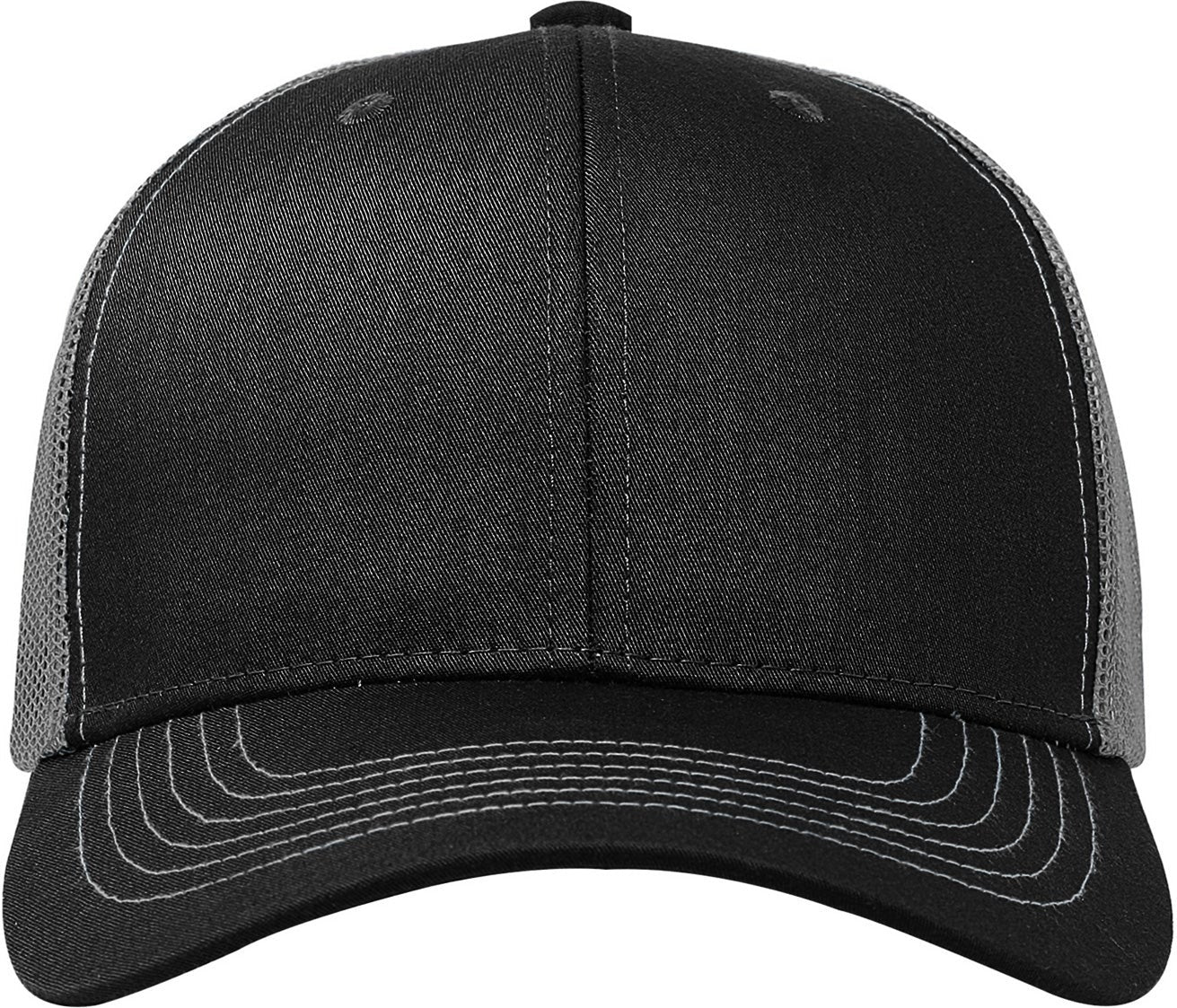 Cobra Cap C112 6 Panel Structured Poly/cotton Front Mesh Back - Black Charcoal