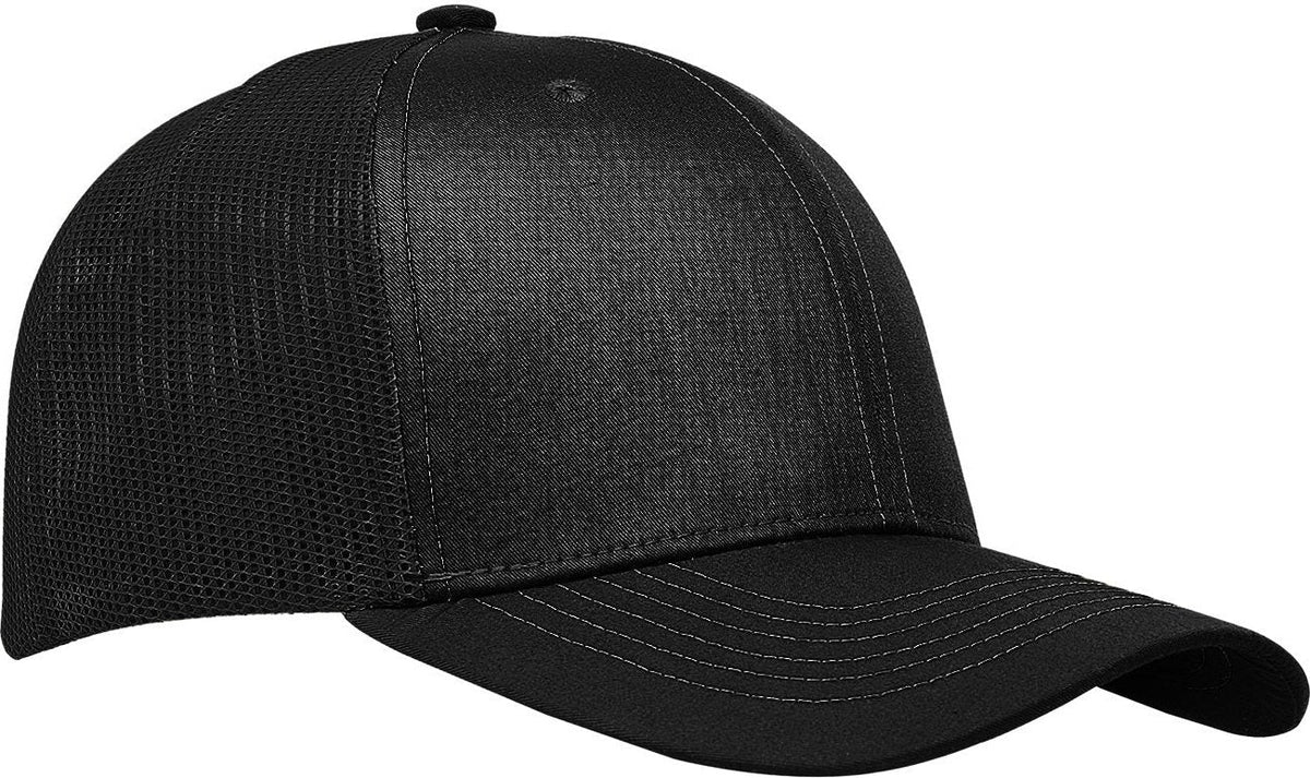 Cobra Cap C112 6 Panel Structured Poly/cotton Front Mesh Back - Black