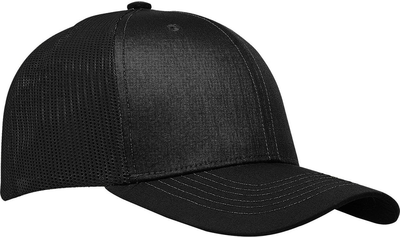 Cobra Cap C112 6 Panel Structured Poly/cotton Front Mesh Back - Black