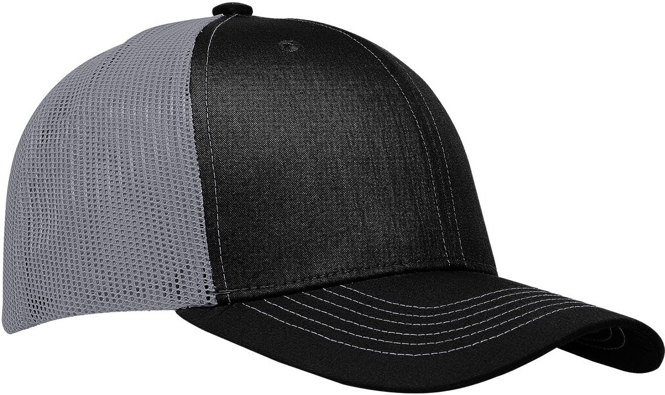 Cobra Cap C112 6 Panel Structured Poly/cotton Front Mesh Back - Black Charcoal