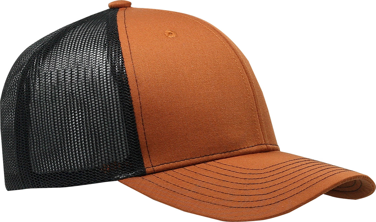 Cobra Cap C112 6 Panel Structured Poly/cotton Front Mesh Back - Caramel Black