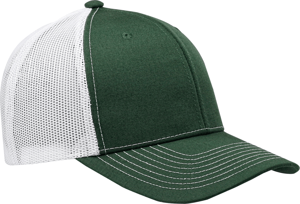 Cobra Cap C112 6 Panel Structured Poly/cotton Front Mesh Back - Dark Green White