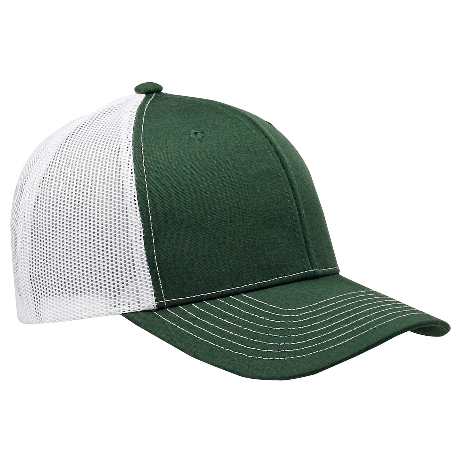 Cobra Cap C112 6 Panel Structured Poly/cotton Front Mesh Back - Dark Green White