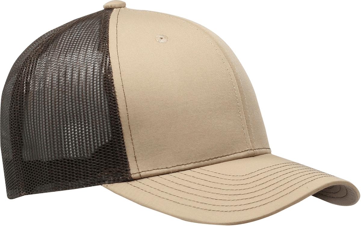 Cobra Cap C112 6 Panel Structured Poly/cotton Front Mesh Back - Khaki Coffee