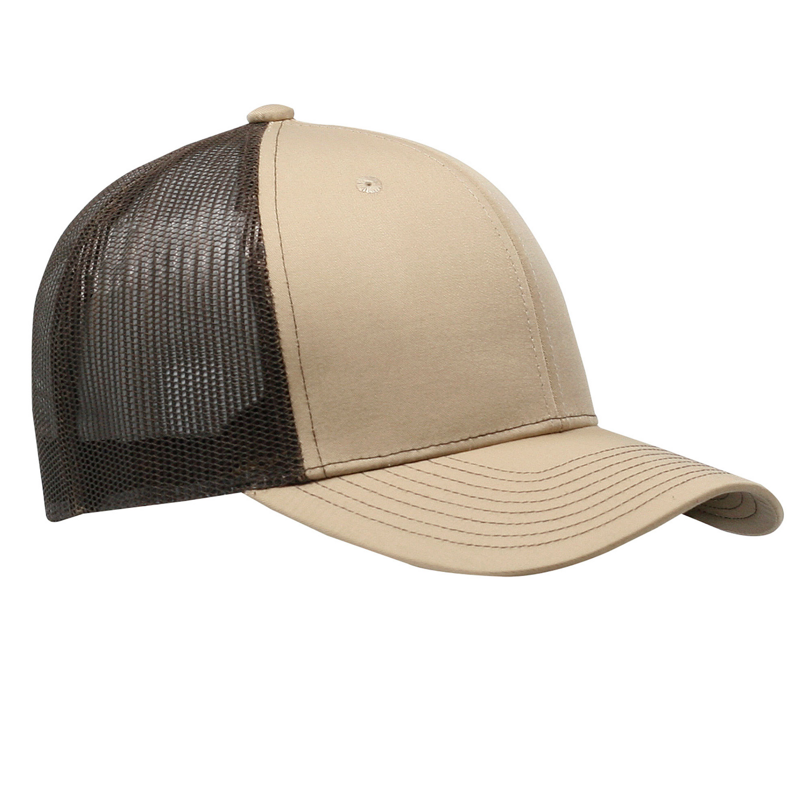 Cobra Cap C112 6 Panel Structured Poly/cotton Front Mesh Back - Khaki Coffee