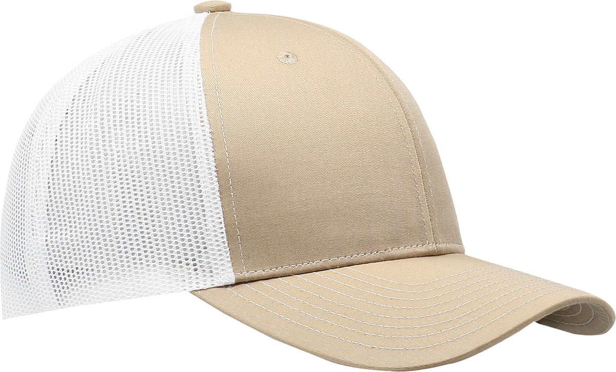 Cobra Cap C112 6 Panel Structured Poly/cotton Front Mesh Back - Khaki-white - Khaki White
