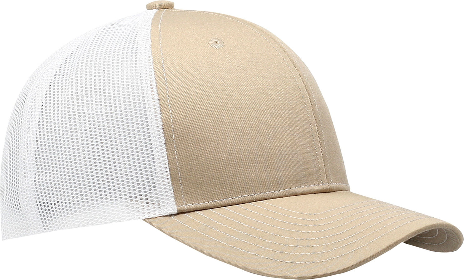 Cobra Cap C112 6 Panel Structured Poly/cotton Front Mesh Back - Khaki White