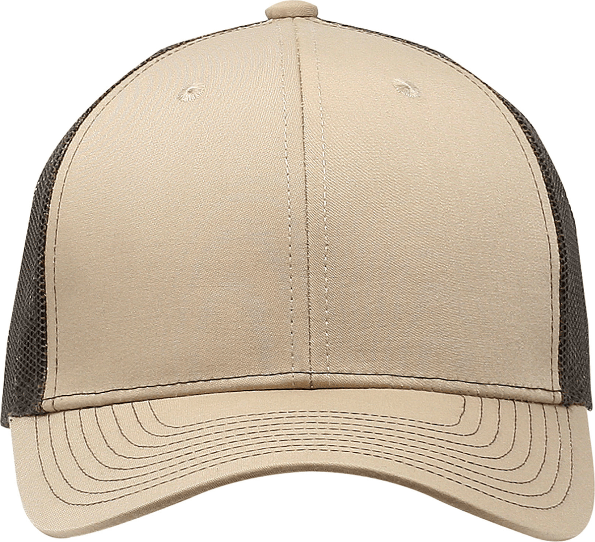 Cobra Cap C112 6 Panel Structured Poly/cotton Front Mesh Back - Khaki Coffee