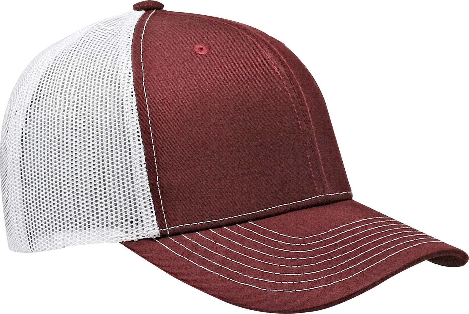 Cobra Cap C112 6 Panel Structured Poly/cotton Front Mesh Back - Maroon White
