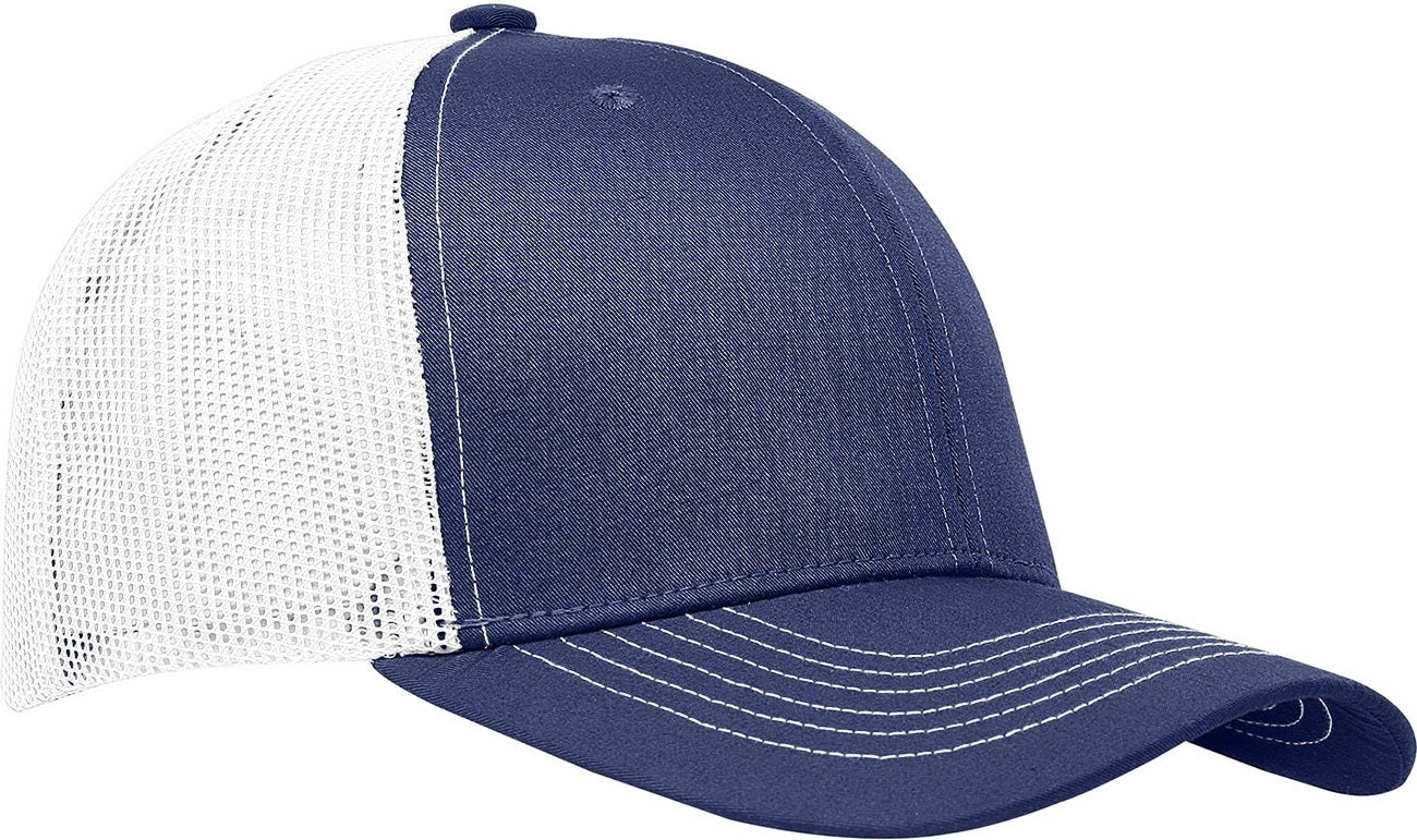 Cobra Cap C112 6 Panel Structured Poly/cotton Front Mesh Back - Navy White
