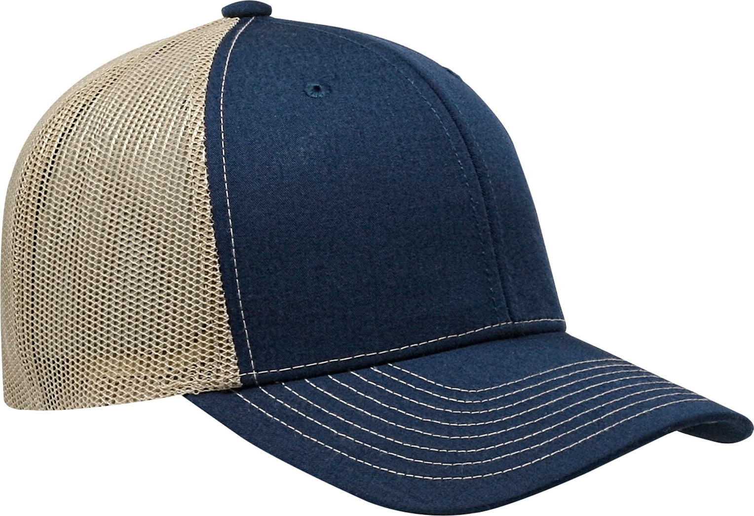 Cobra Cap C112 6 Panel Structured Poly/cotton Front Mesh Back - Navy Khaki