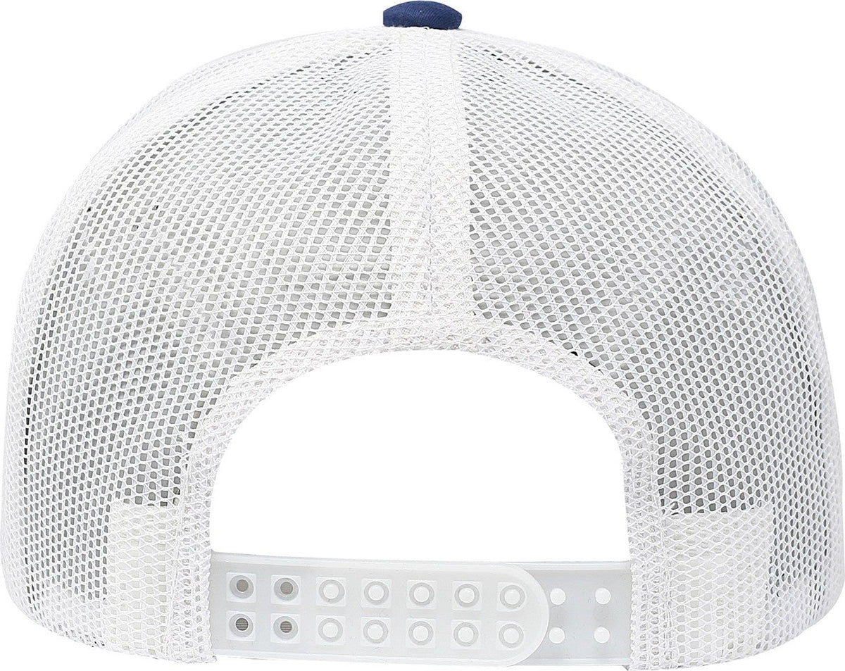 Cobra Cap C112 6 Panel Structured Poly/cotton Front Mesh Back - Navy White