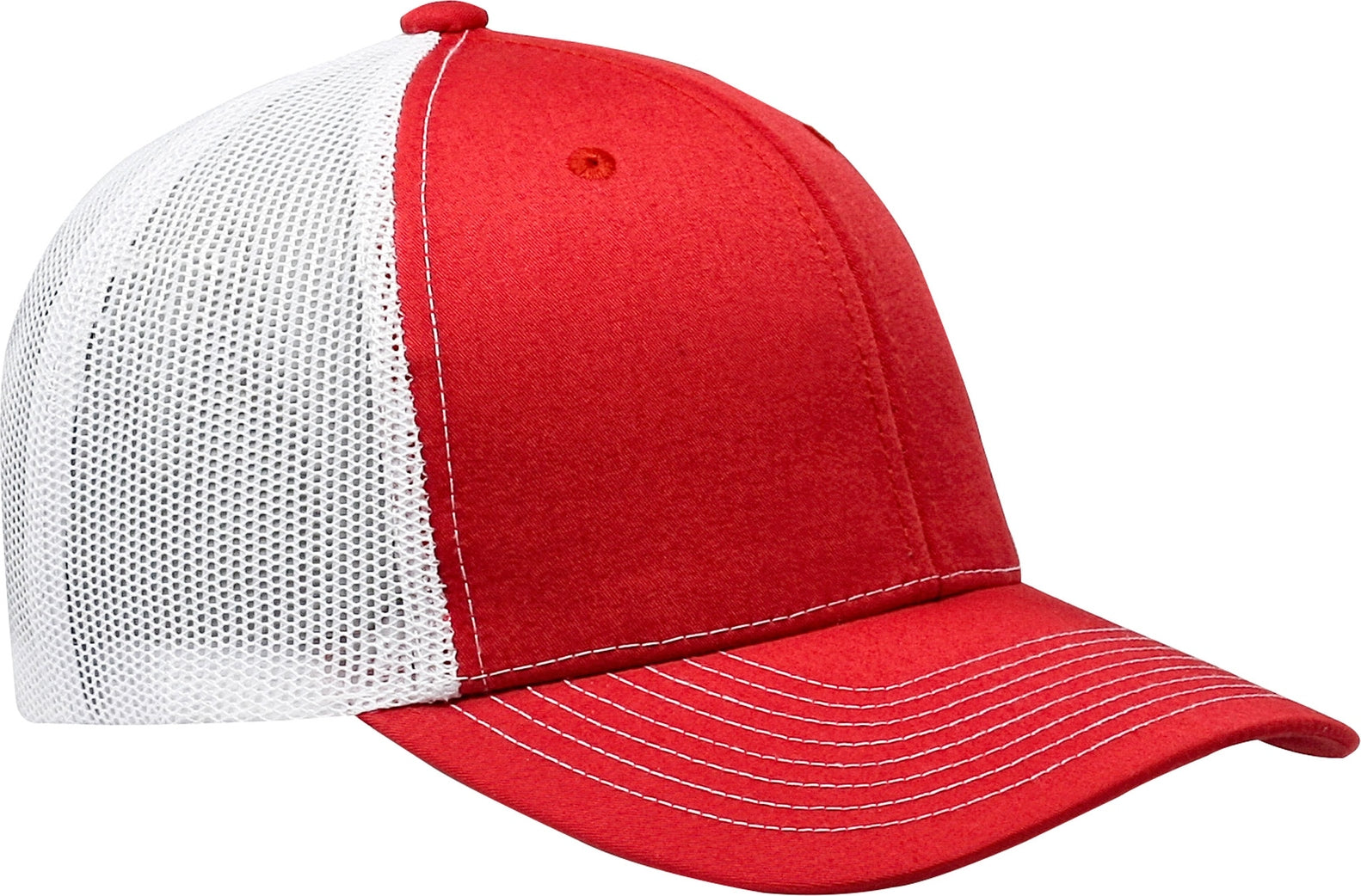 Cobra Cap C112 6 Panel Structured Poly/cotton Front Mesh Back - Red White