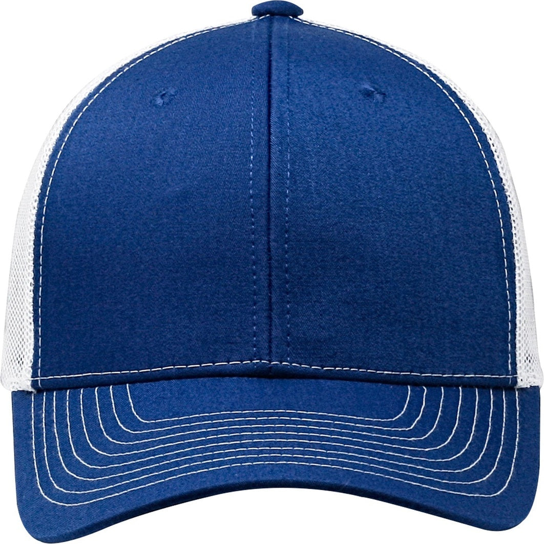 Cobra Cap C112 6 Panel Structured Poly/cotton Front Mesh Back - Royal White