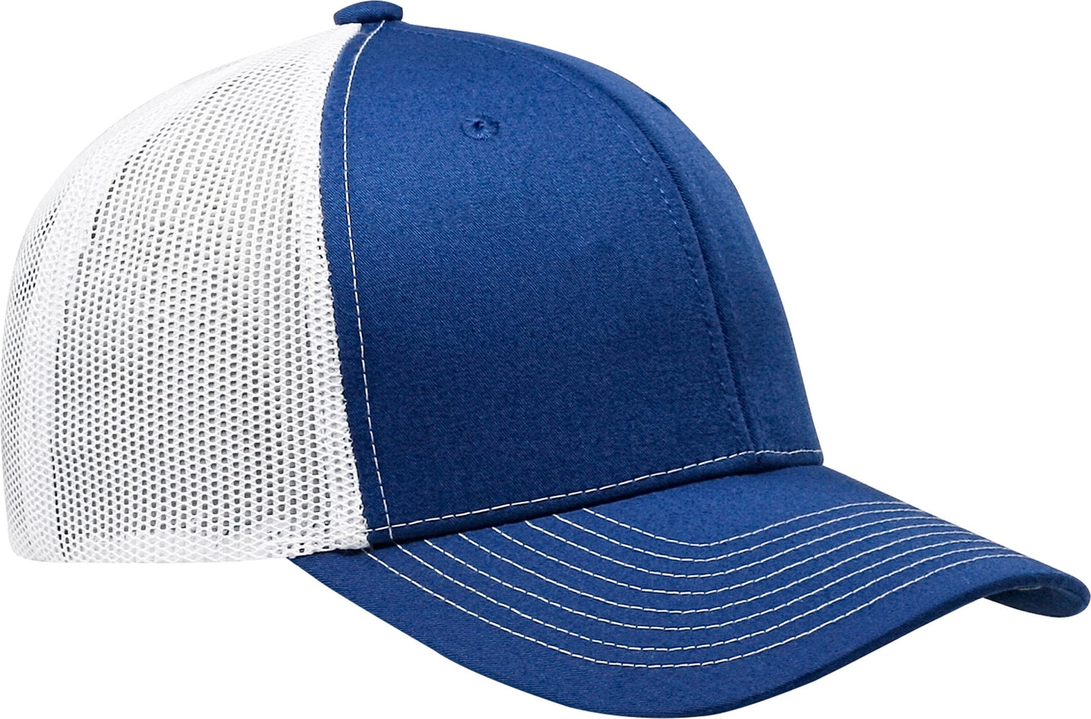 Cobra Cap C112 6 Panel Structured Poly/cotton Front Mesh Back - Royal White