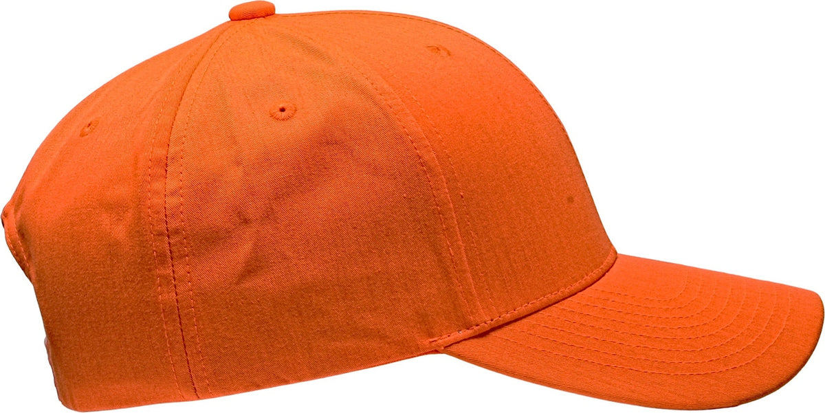 Cobra Cap C112-c 6 Panel Structured Poly/cotton Front Mesh Back Camo Fabric - Flame Orange