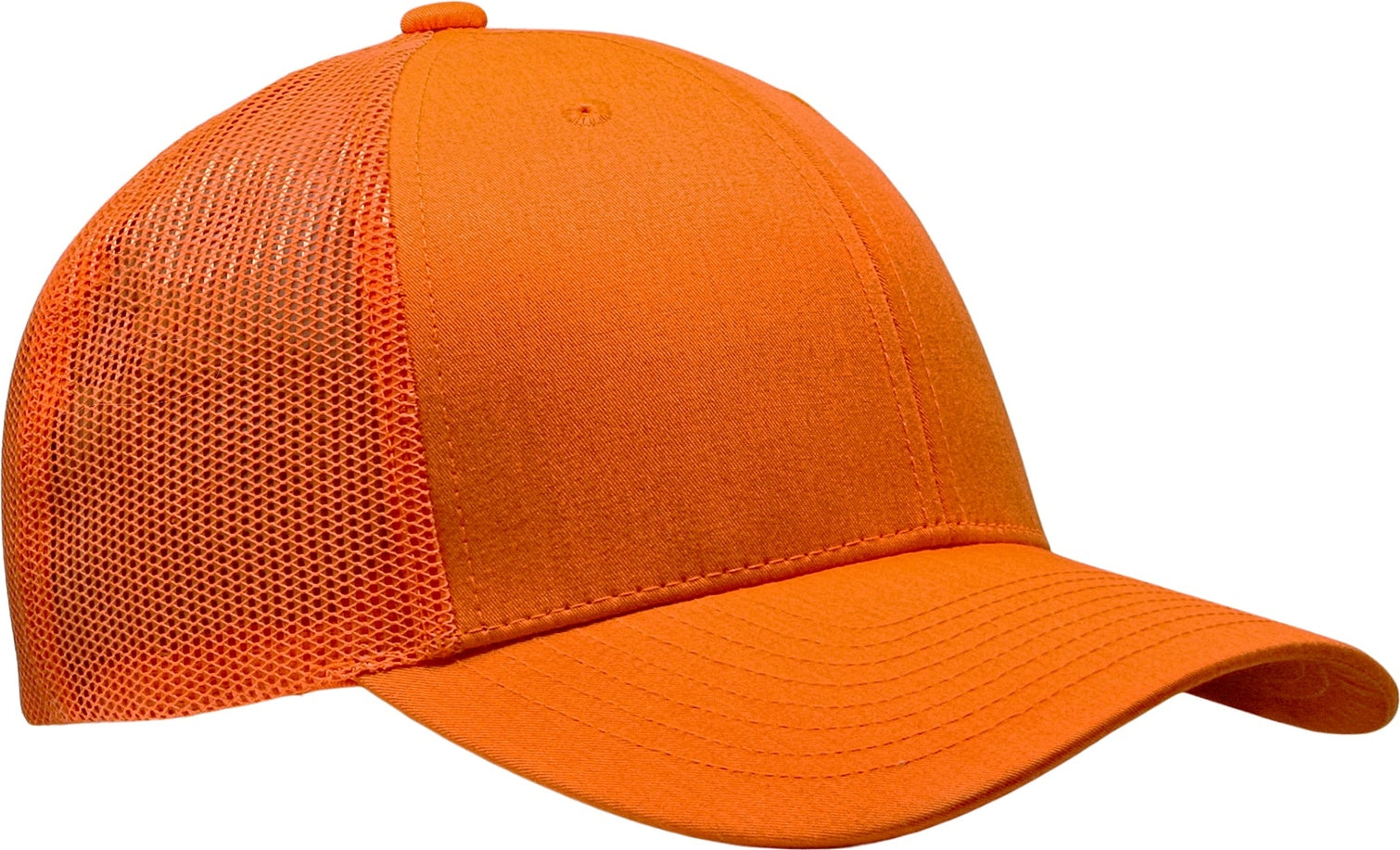 Cobra Cap C112-c 6 Panel Structured Poly/cotton Front Mesh Back Camo - Flame Orange