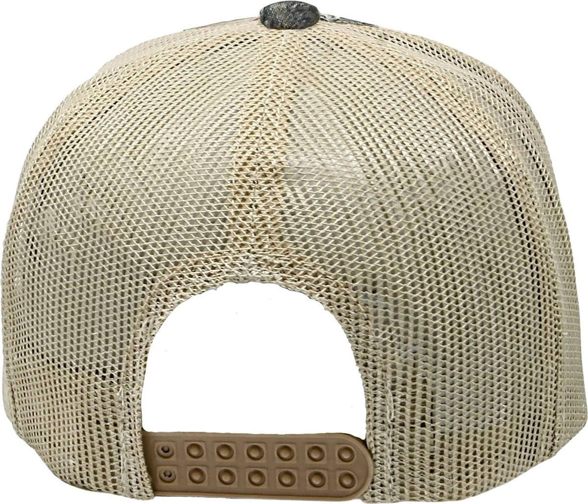 Cobra Cap C112-d 6 Panel Distressed Structured Poly/cotton Front Mesh Back Camo - Truetimber Mc2 Khakimesh
