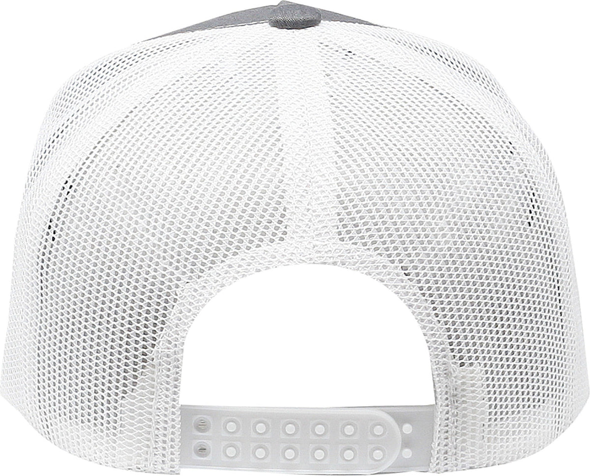 Cobra Cap C112f 5 Panel Structured Poly/cotton Front Mesh Back - Heather Gray White