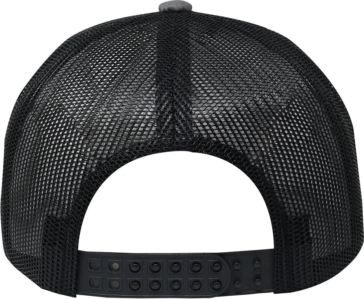 Cobra Cap C112f 5 Panel Structured Poly/cotton Front Mesh Back - Heather Gray Black